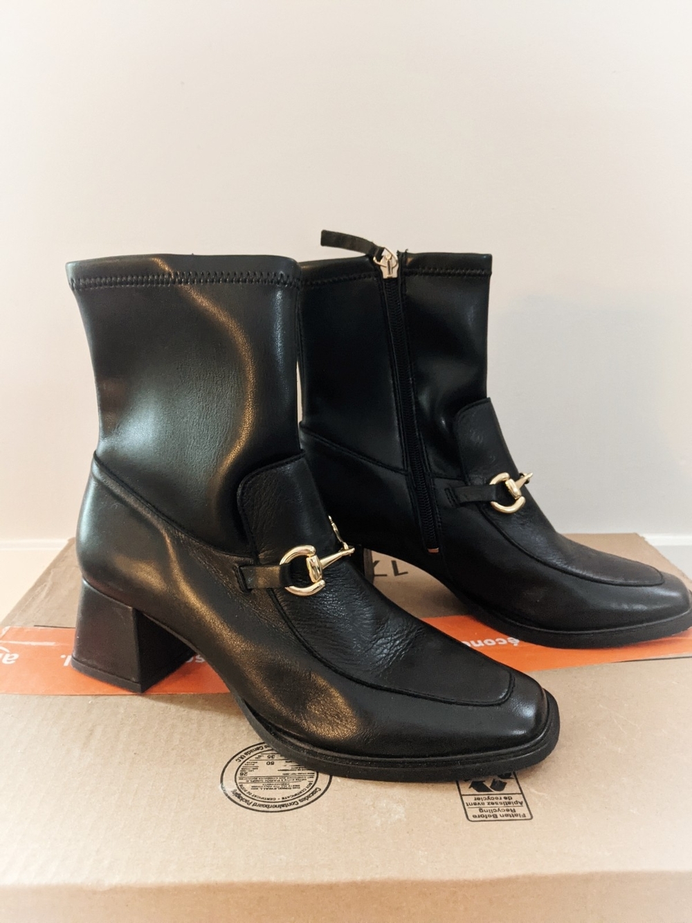 Cruza Black Leather Ankle Boots 🥾 39 Made in Portugal